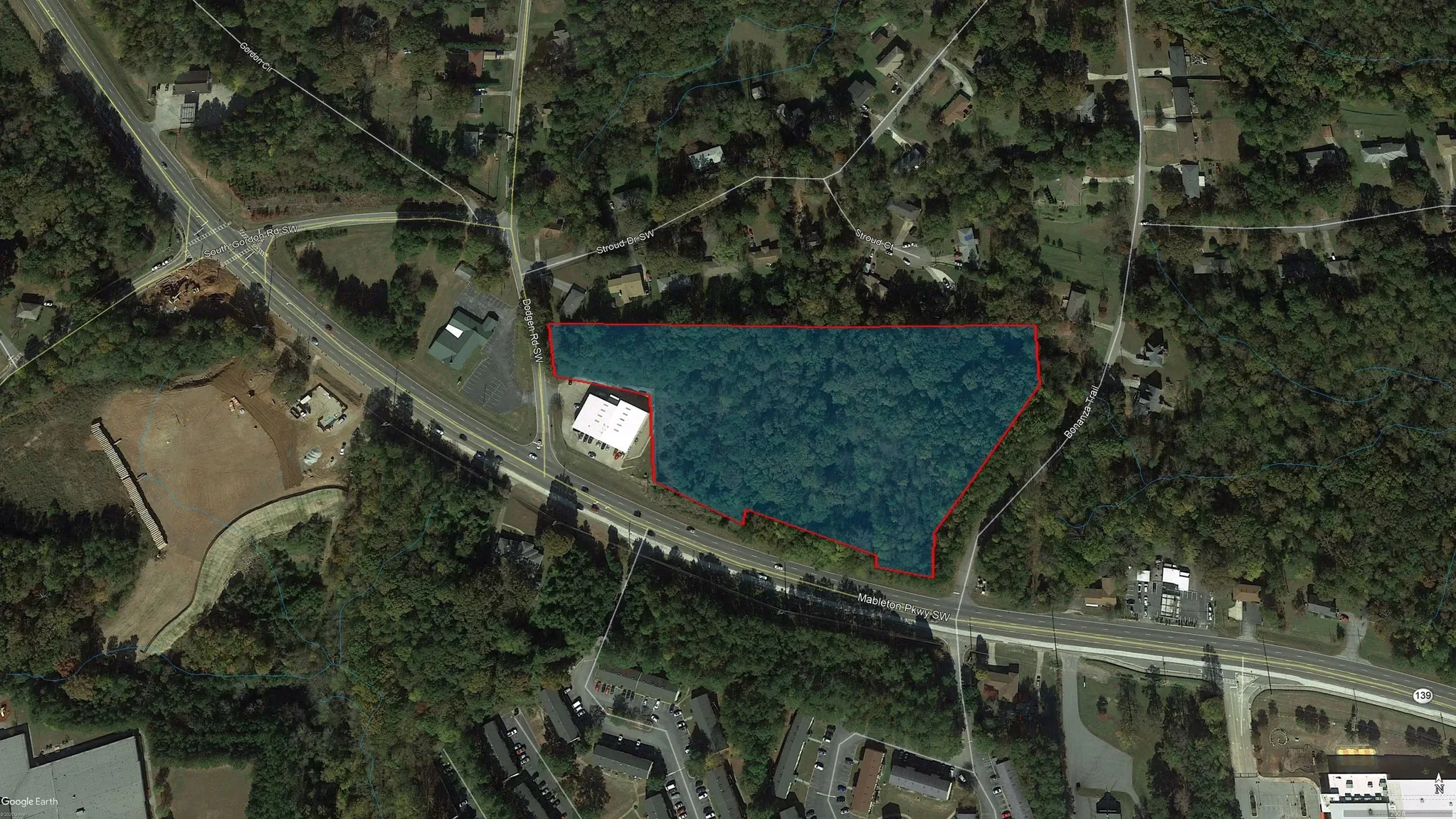 Aerial view of Bonanza Trail
