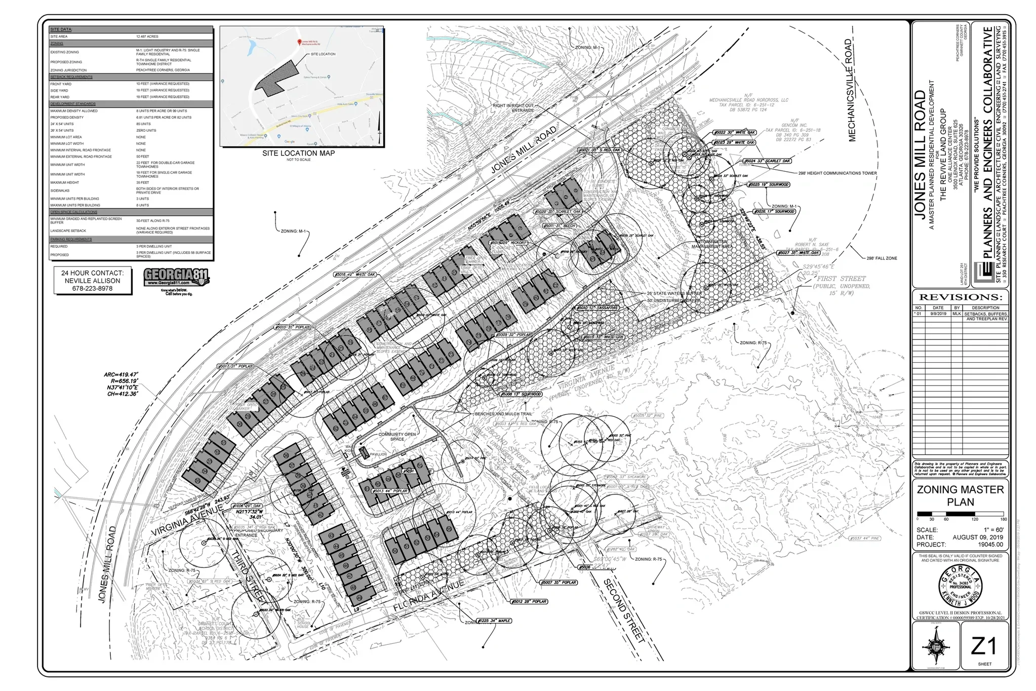 Site plan for Jones Mill Road