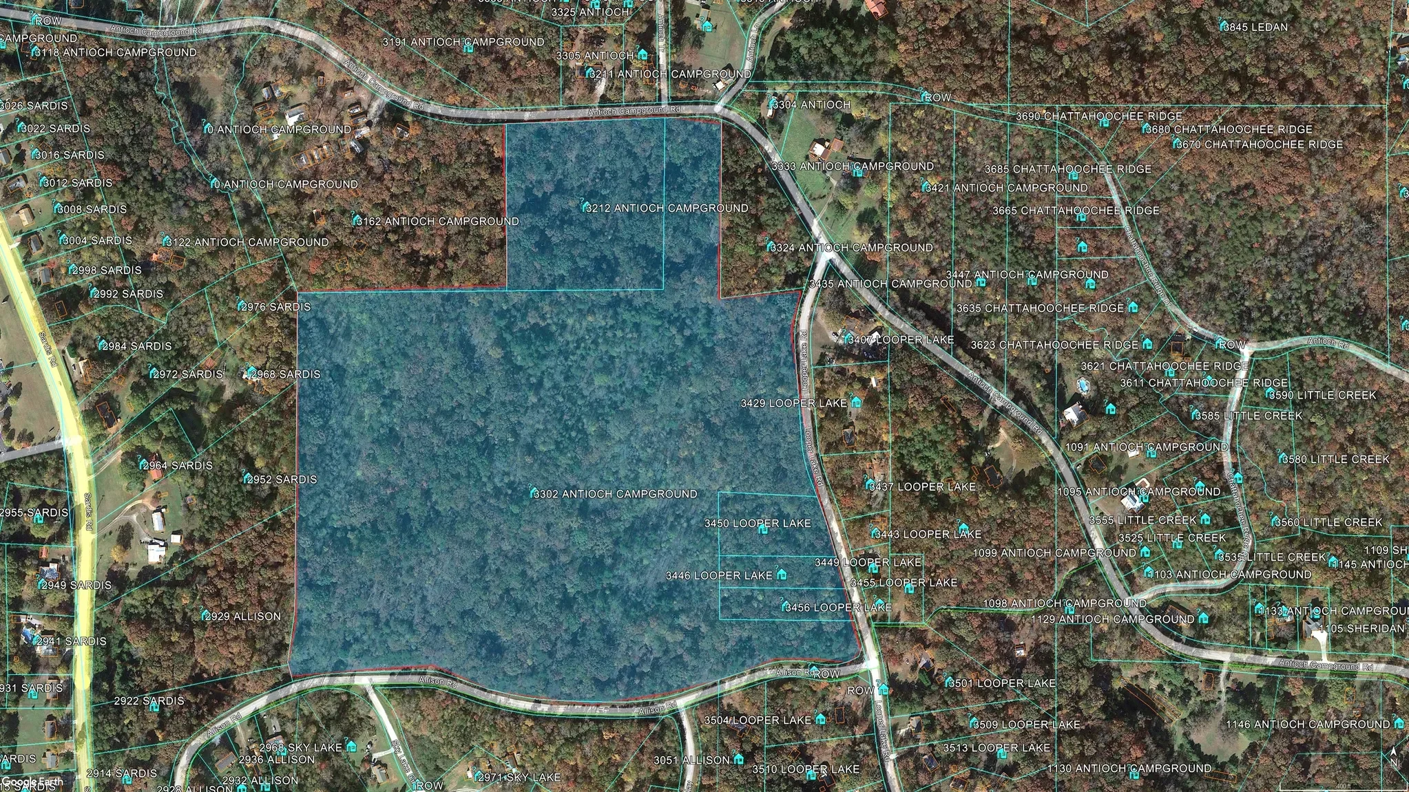 Aerial view of Ridgewood