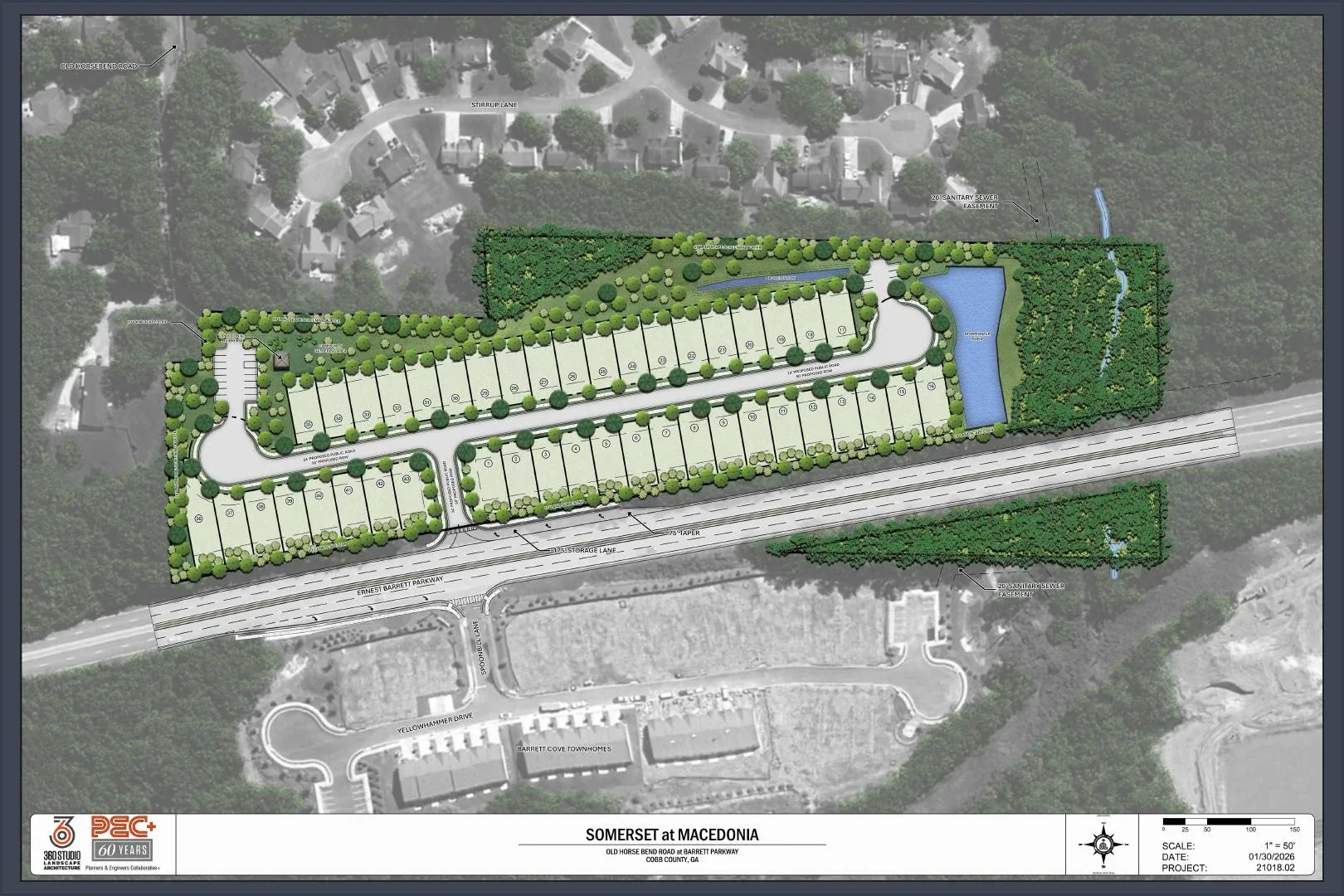 Site plan for Somerset at Barrett