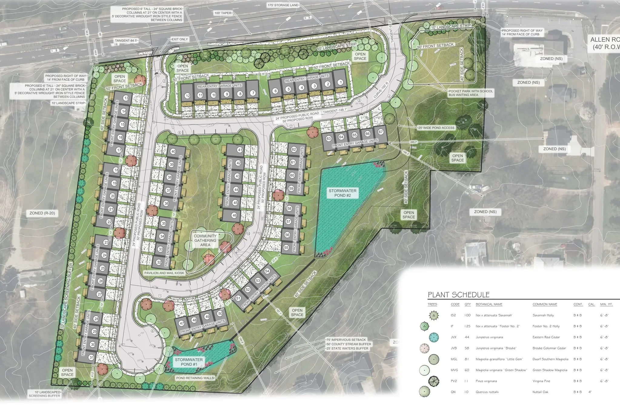 Site plan for Somerset at Veterans